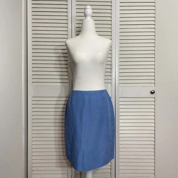 4P Casual Corner Annex Petite Blue Suiting Skirt - Picture 2 of 7